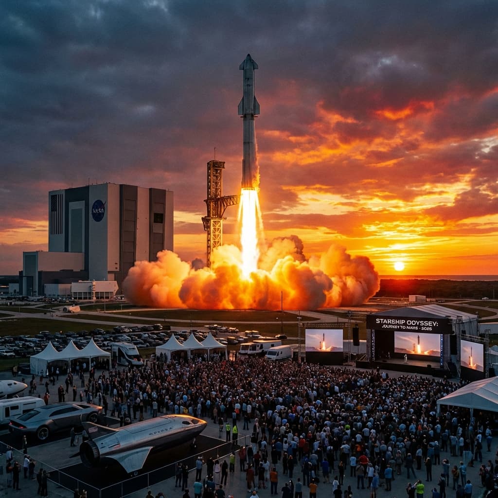SpaceX Starship 'Odyssey' Departs for Mars: A New Era for Humanity Begins